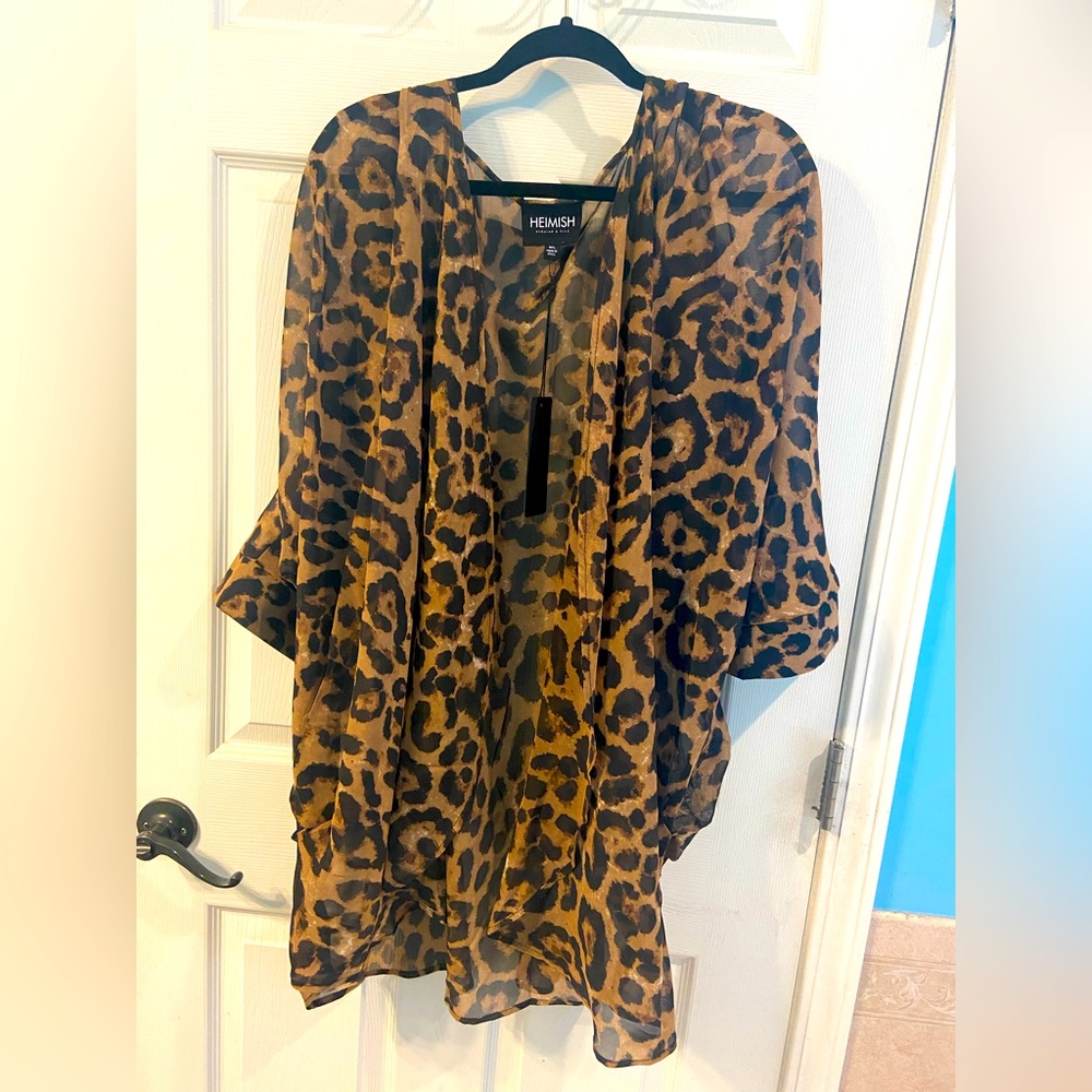 Leopard print kimono - oversized fit